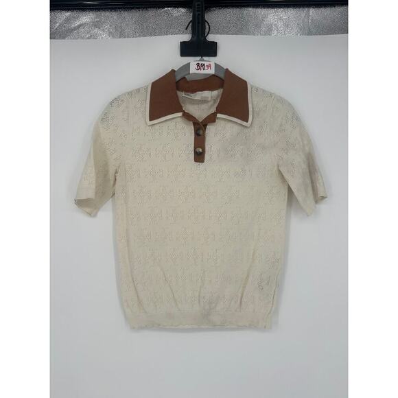 Tory Burch Monogram Logo Sweater Polo - Picture 2 of 7